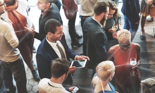 Diverse group of business people having a meetup
