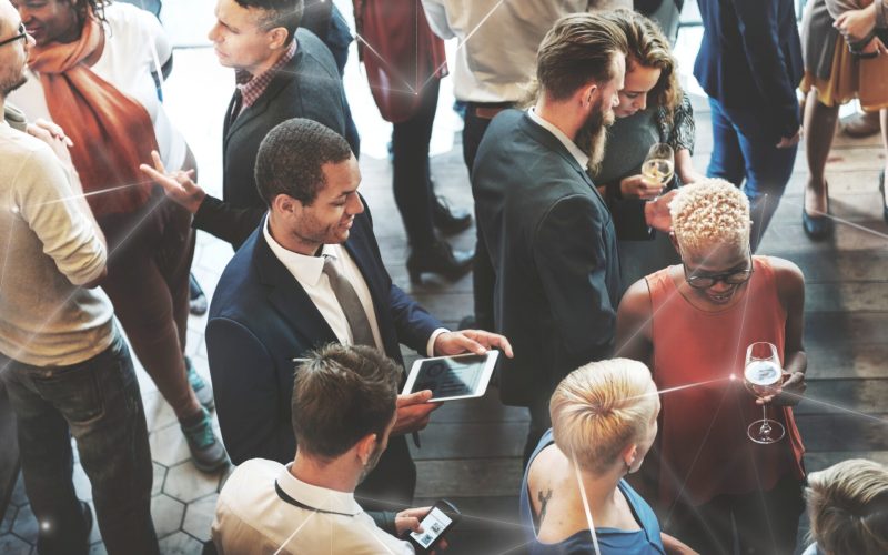 Diverse group of business people having a meetup